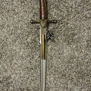 Vintage Ornate Dagger with Wooden Handle